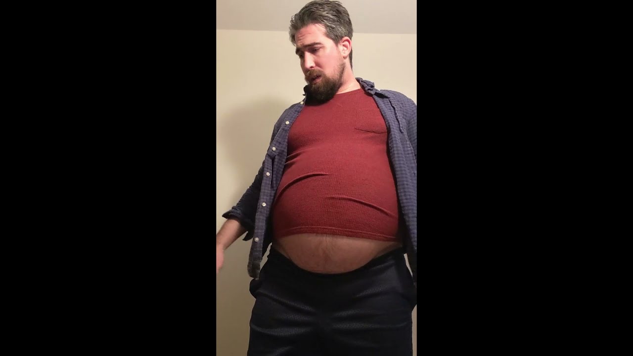 Fatty thinks his clothes are shrinking.