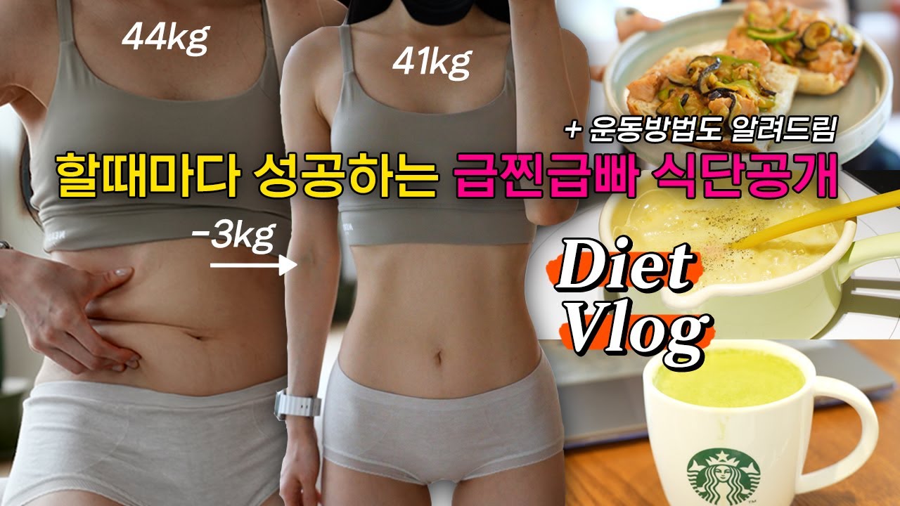 할때마다 무조건 성공하는 나의 급찐급빠 다이어트 식단 및 운동루틴 공개 ( * 정말 무서운 속도로 41kg까지 빠짐 )