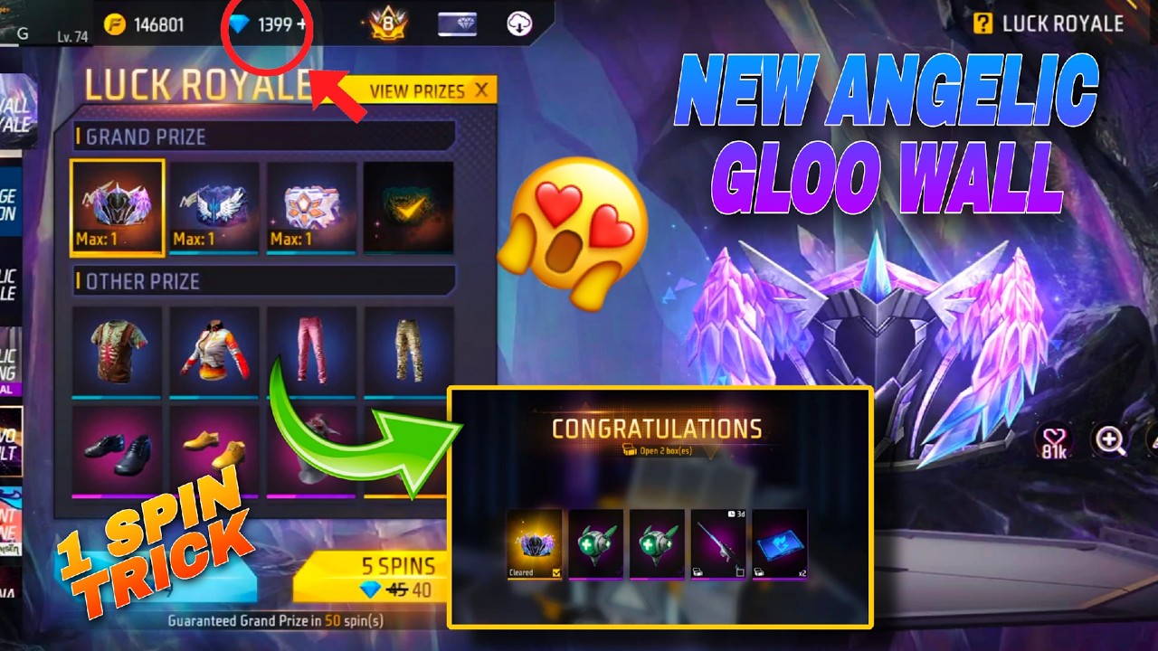 I GOT NEW ANGELIC PRISM GUARD GLOO WALL 😍🔥| NEW WALL ROYALE EVENT GARENA FREE FIRE