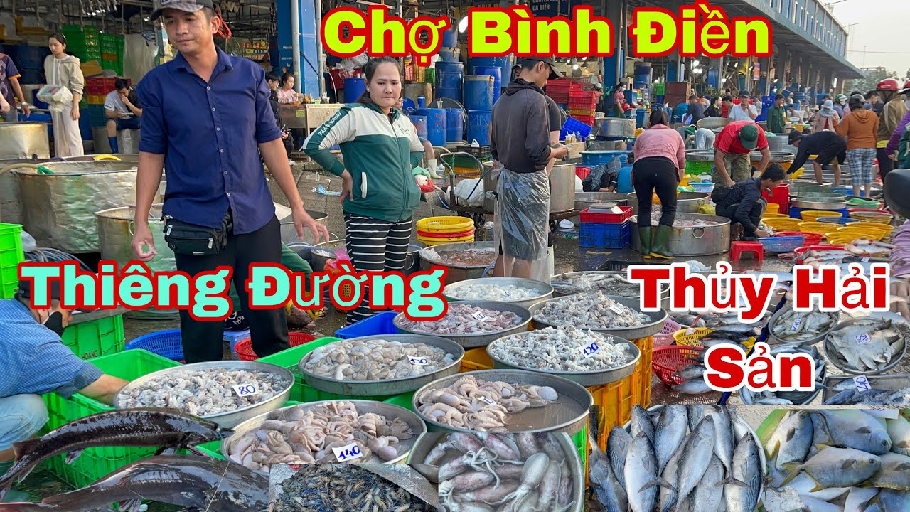 “Choáng Ngợp Chợ Bình Điền: Thiêng Đường Thủy Sản Gì Cũng Có, Nhìn Mà Hết Hồn!”