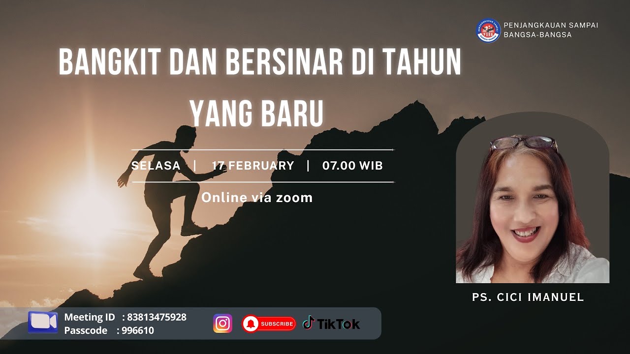   Edisi Imlek : BANGKIT DAN BERSINAR DI TAHUN  YANG BARU. _ Ps Cici Imanuel