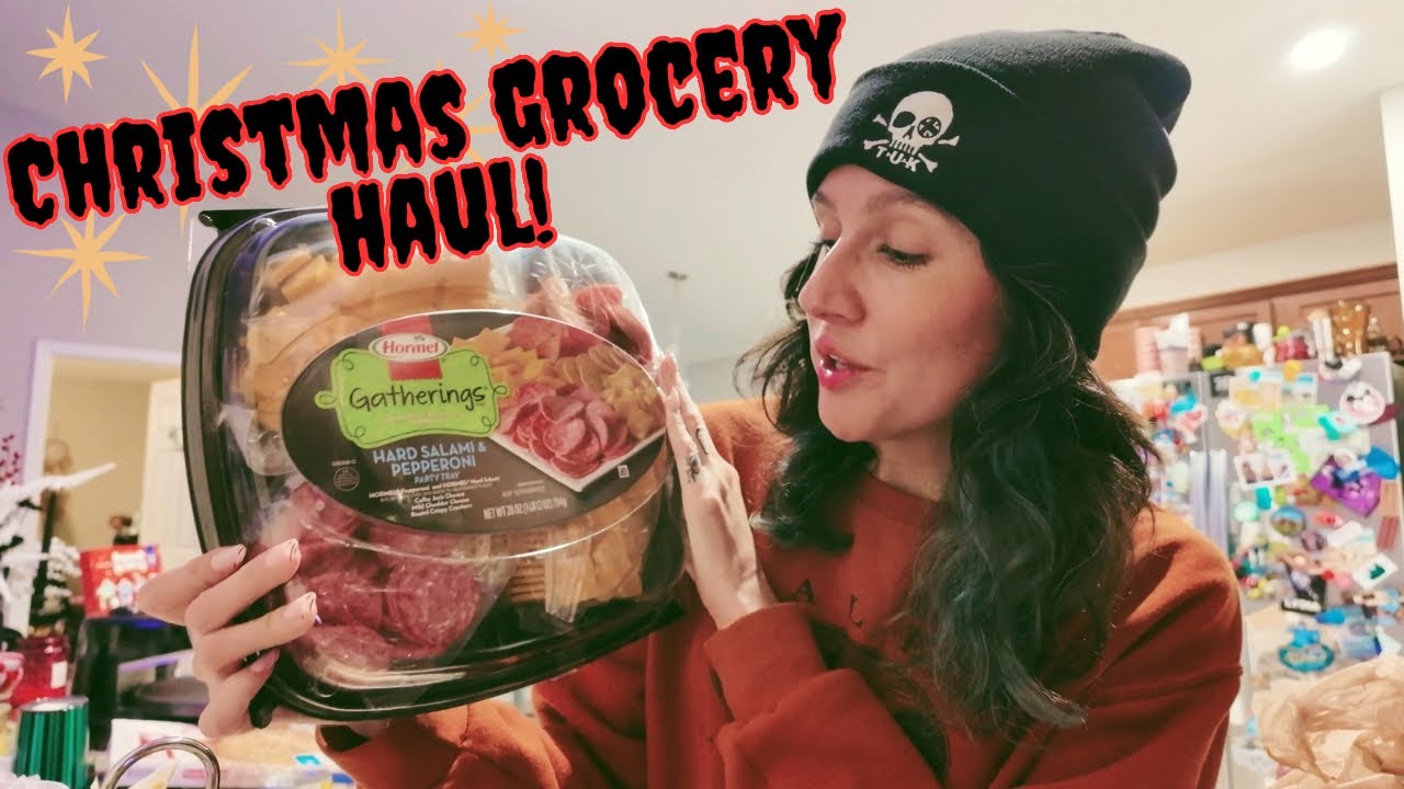 VLOGMAS Day 20!🎄 HUGE Christmas Grocery Haul🖤 + Winter Horror Coloring Book!🖍️