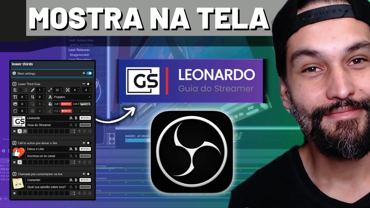 AUMENTE a interação do CHAT com Manipulação de TEXTOS e Lower Thirds animadas no Obs