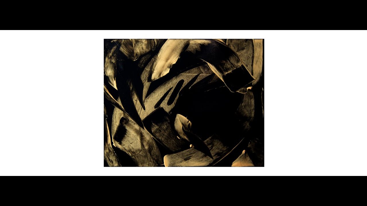 Fast Fun & Silent Black & Gold Spatula Swipe Contemporary Art Fluid Acrylics 5.09.2022
