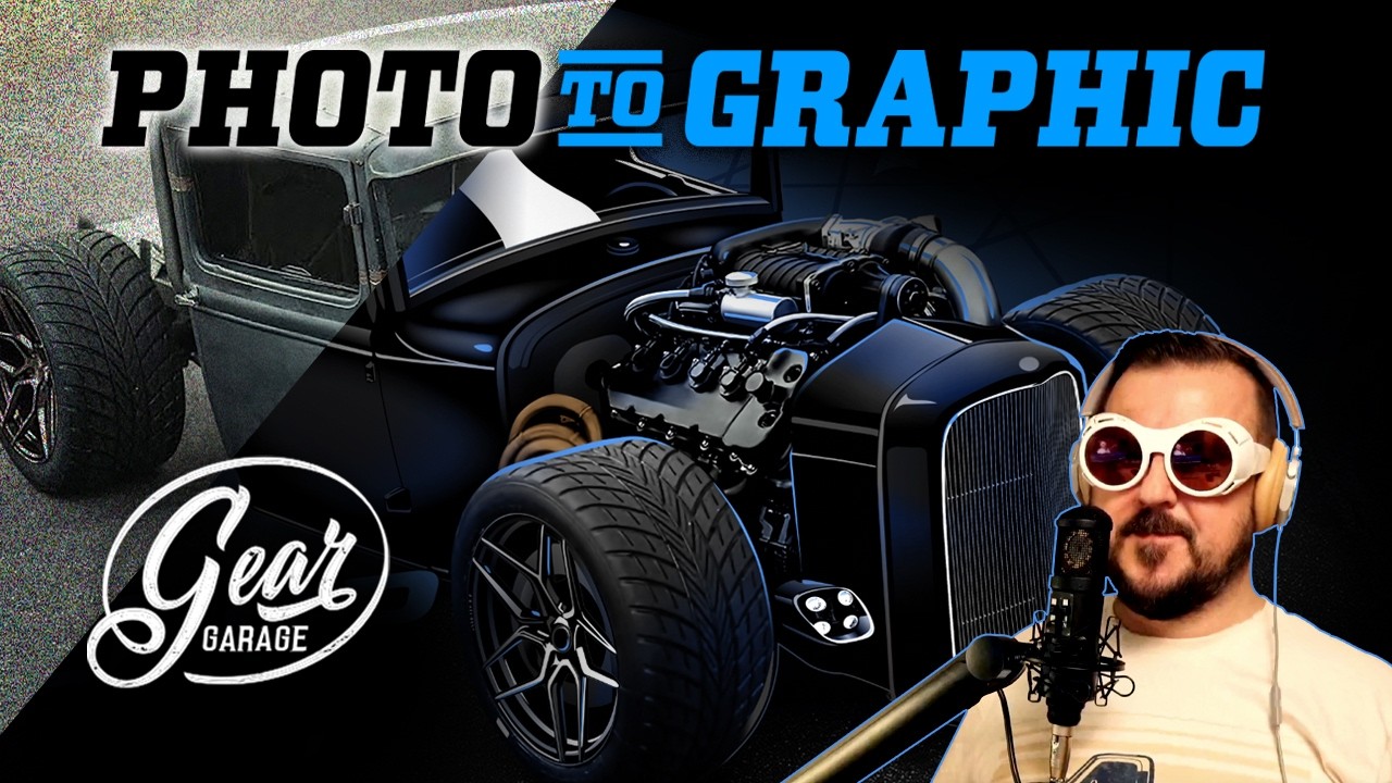 From Car Photo to Graphic t-shirt art