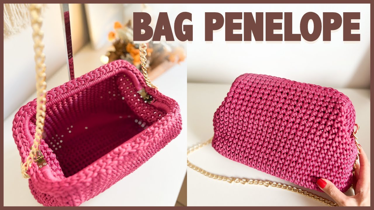Bolsa de Crochê com Fecho Boca de Lobo Bem Rapidinha de Fazer - Bag Penelope