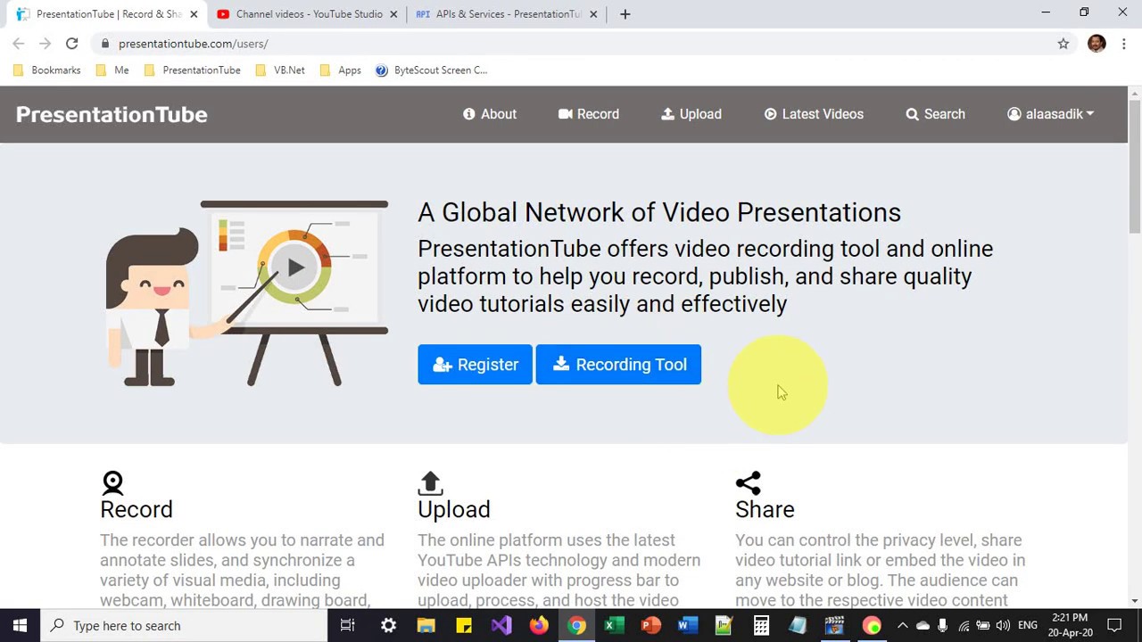 A Step by Step Guide for Using PresentationTube in Response to YouTube API Quota Request