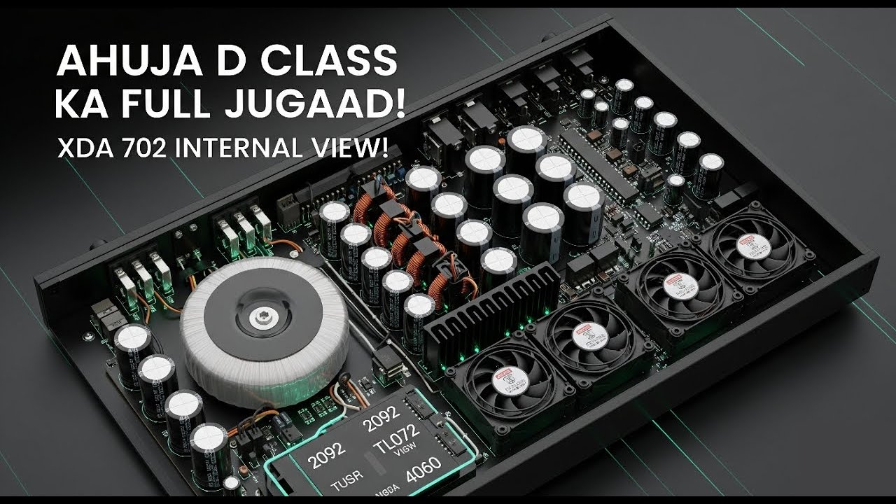 Ahuja XDA 702 D-Class Amplifier Full Internal View | Circuit, ICs, MOSFET & Fan System Explained
