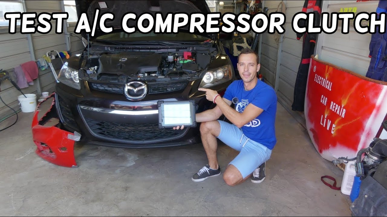 HOW TO TEST AC COMPRESSOR CLUTCH ON MAZDA 2 3 5 6 CX-3 CX-5 CX-7 CX-9