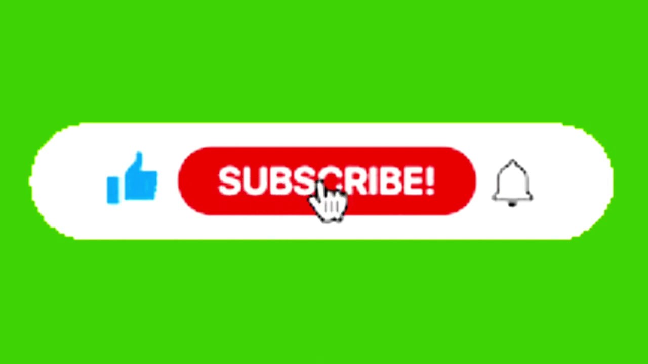 Green Screen, No Copyright Subscribe Bell icon intro sound animation button, 100% Free download