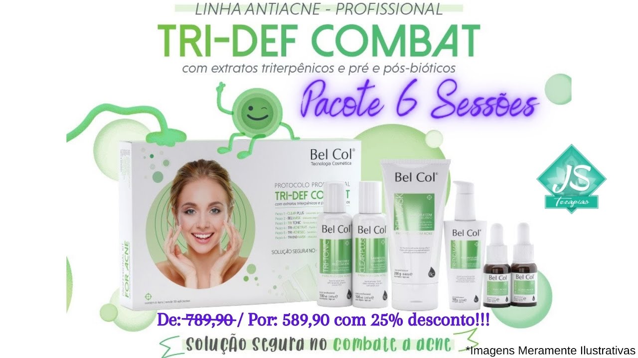Tridef Combat - Tratamento Anti-Acne - Bel Col - 6 Sess&otilde;es