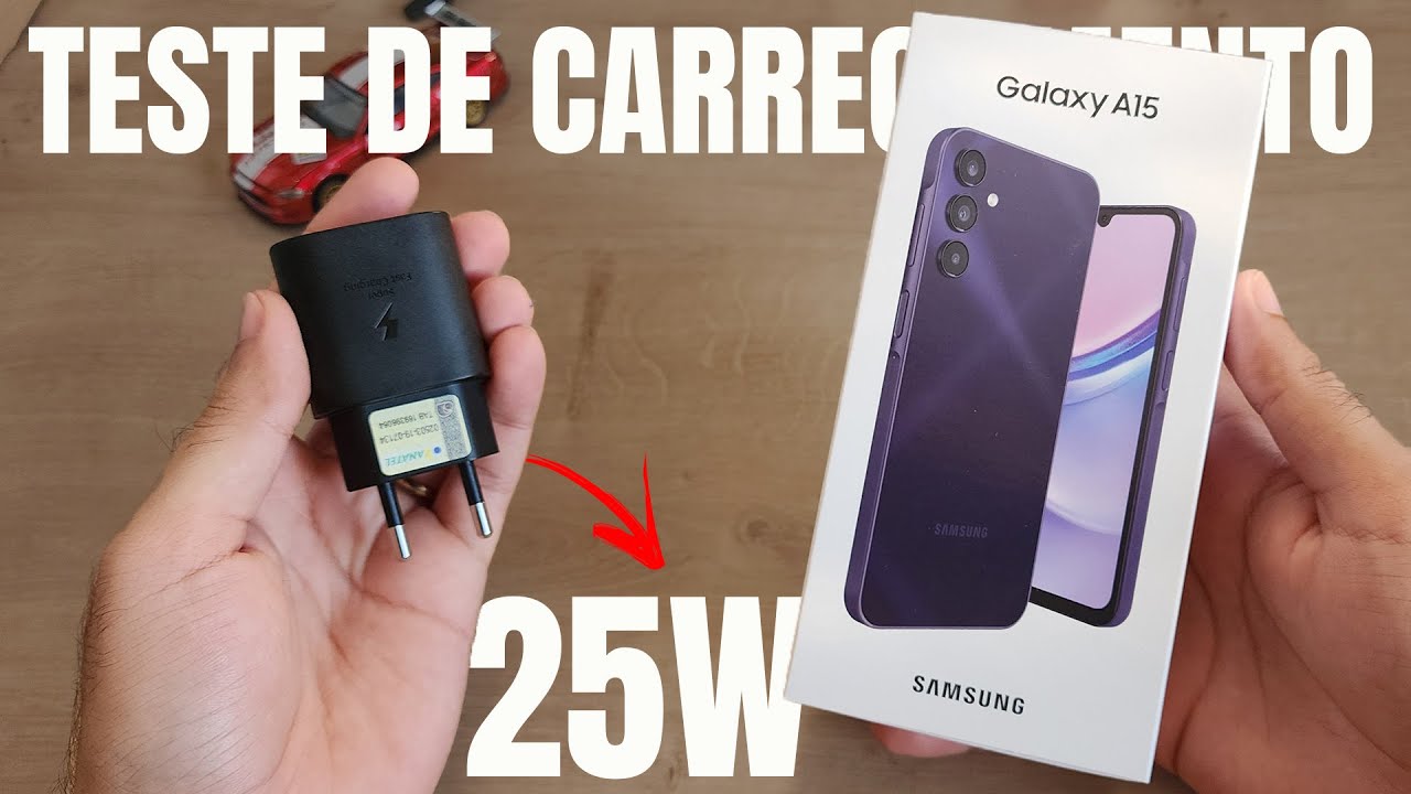 ⚡TESTE DE CARREGAMENTO: Galaxy A15  + CARREGADOR TURBO 25W