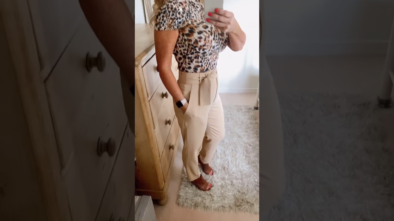#nanushka animal print top with #accessfashion tapered trousers #fashion 💞