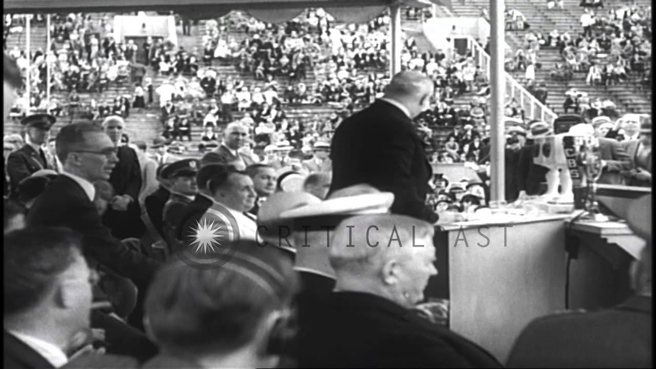 US Postmaster General, James Farley, formally opens the 1933 Century of Progress ...HD Stock Footage