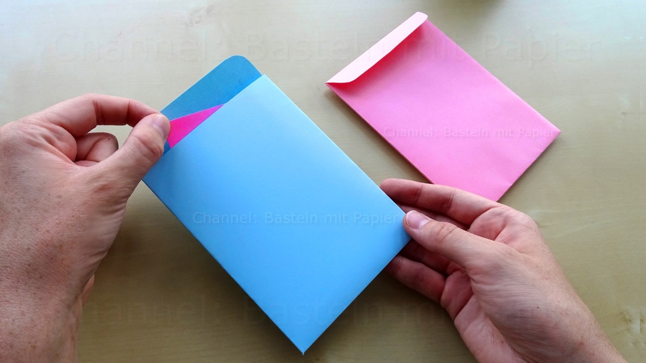 Briefumschlag basteln mit Papier - Einfaches grösseres Kuvert falten aus DIN A4 ✉ Geschenkverpackung