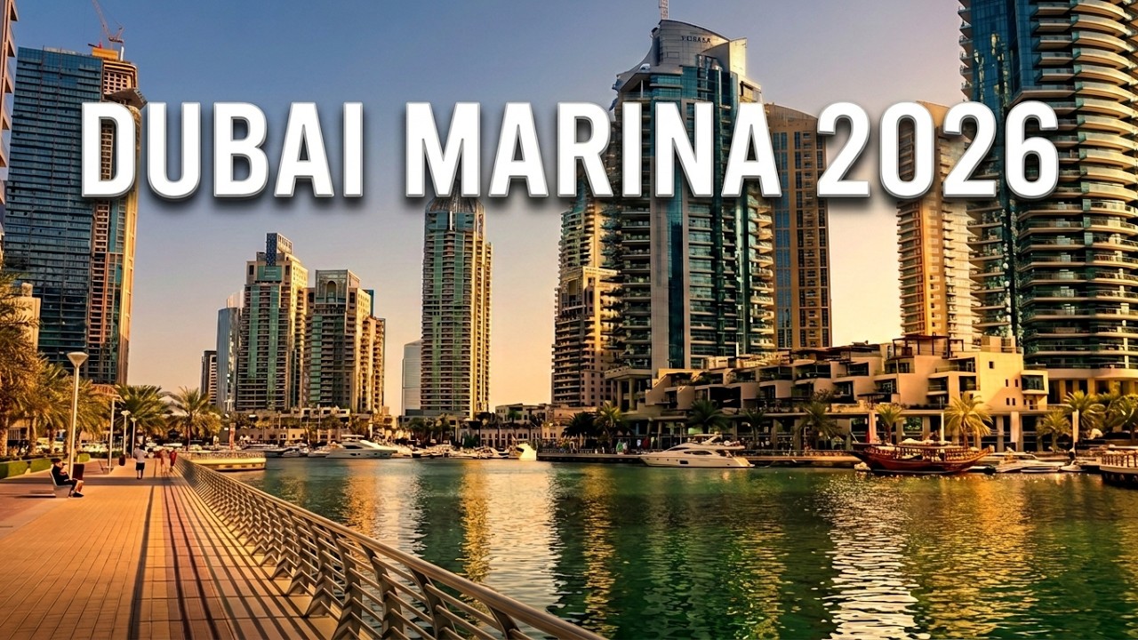 ASMR 4K Dubai Marina Walk 🌴 | Yachts & Skyline Ambience (No Talking) #dubai #travel