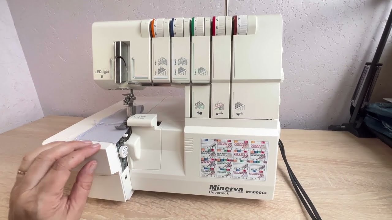 🧵🪡 DIY /Коверлок Minerva М5000 CL. Как переключить  оверлок в распошивальную машиную.