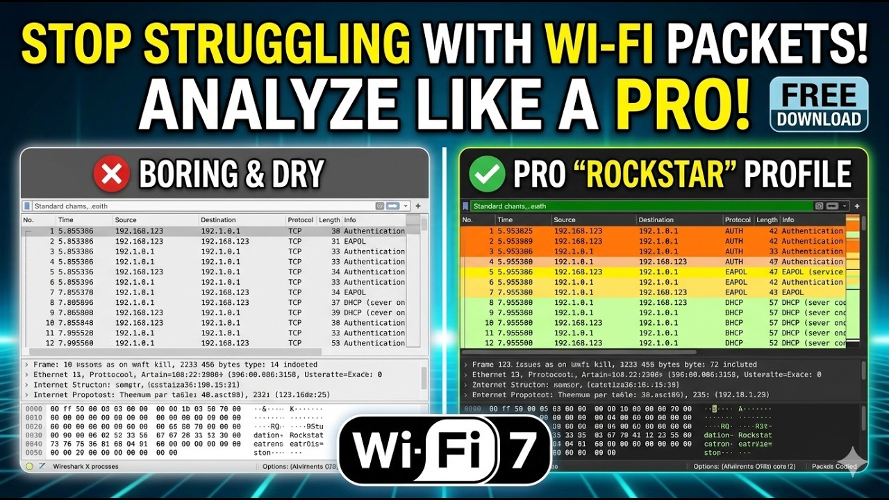 Analyze Wi-Fi Like a Pro: My Custom Wireshark Profile