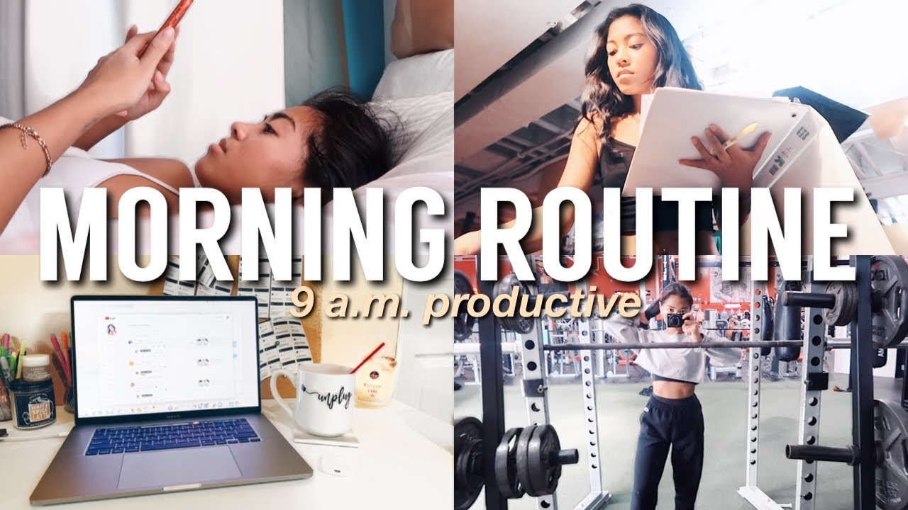 9 AM MORNING ROUTINE: Skincare, How I Edit My Videos, Running a Business, Chores + Productivity!