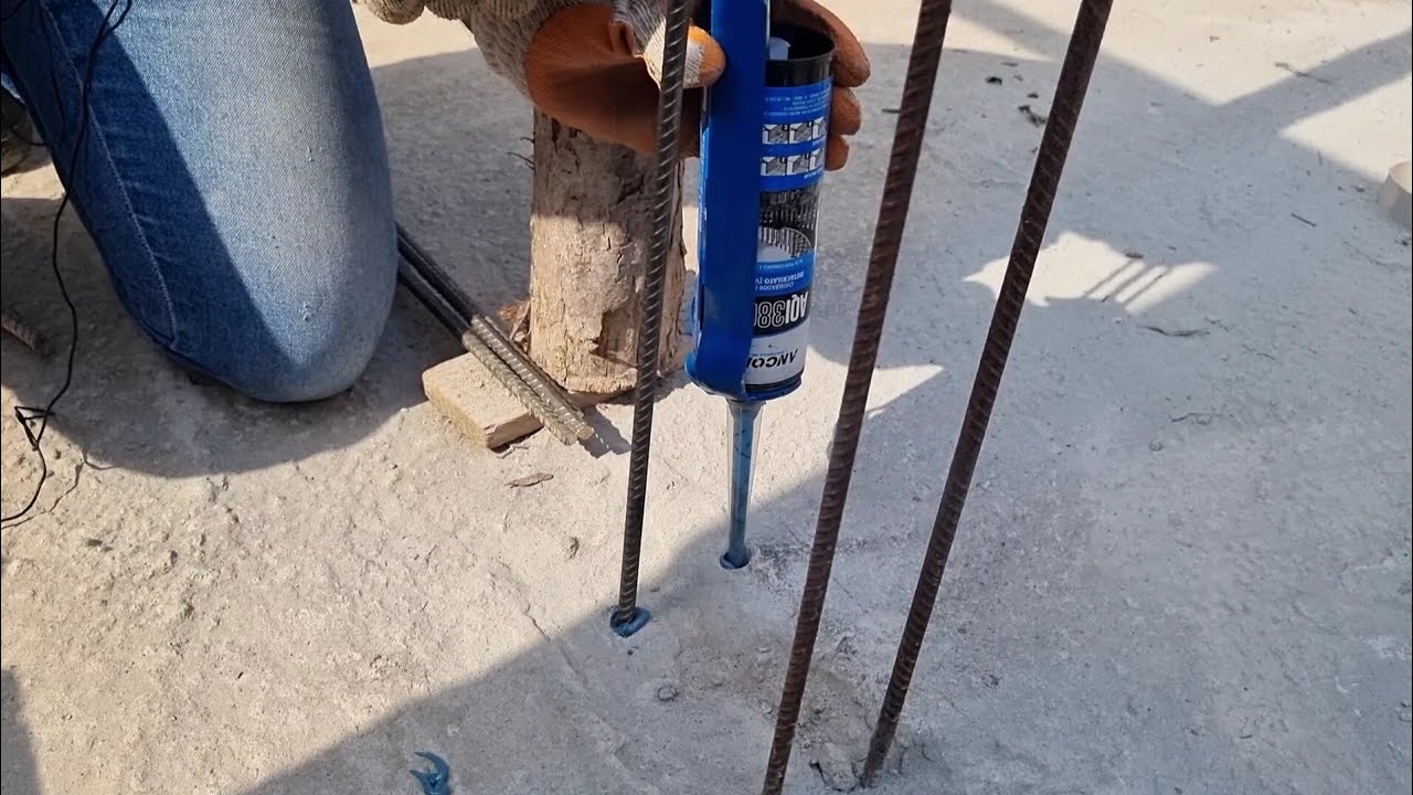 COMO CRIAR UM PILAR NA LAJE COM CHUMBAÇÃO QUÍMICA!!!!