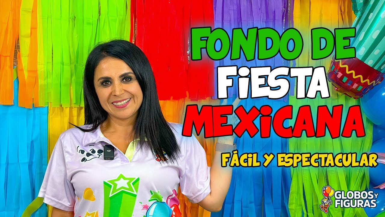 Cómo CREAR un FONDO para Fotos muy Mexicano con Globos y Figuras