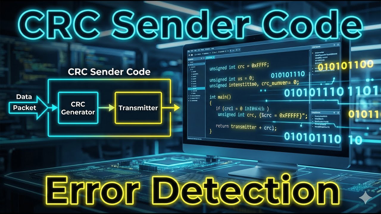 Cyclic Redundancy Check (CRC) Sender Program | Error Detection Using C++