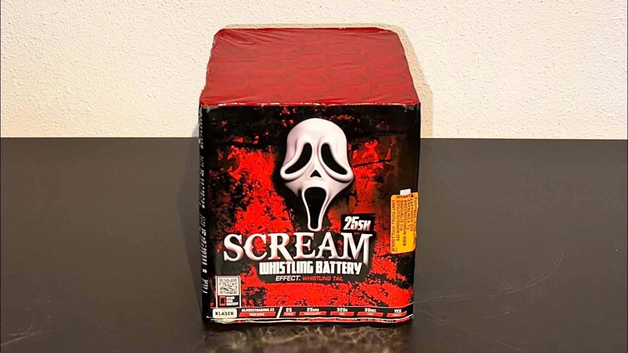 Scream Whistling Battery : Klasek Pyrotechnics : C2525SC14 : 25 shots : 25 mm