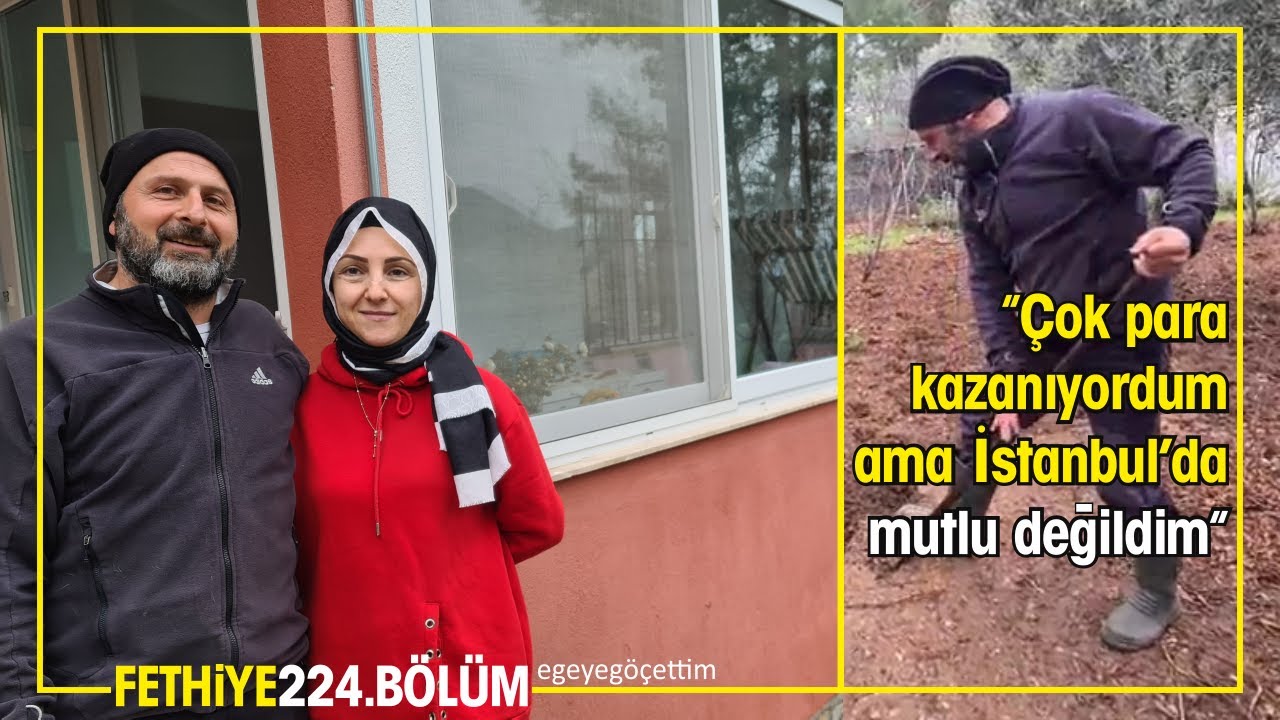 Köye göçen aile Fethiye İncirköy'de yeni evinde. (Bu kadar büyük araziye bu kira mı ?)