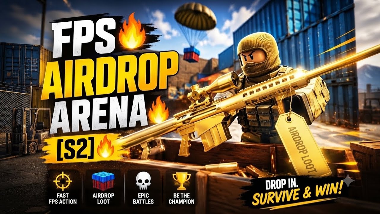 😱 AIRDROP LOOT WAR! | Roblox FPS AirDrop Arena [S2]🔥#Roblox #FPSAirDropArena #RobloxFPS#RobloxGaming