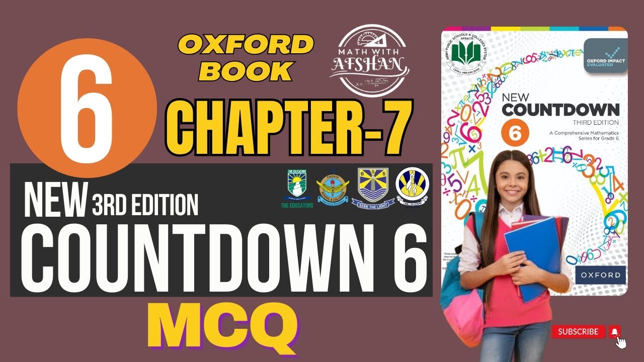 Class 6 Math Chapter 7 MCQ | oxford new countdown book 6 third edition | Math with Afshan
