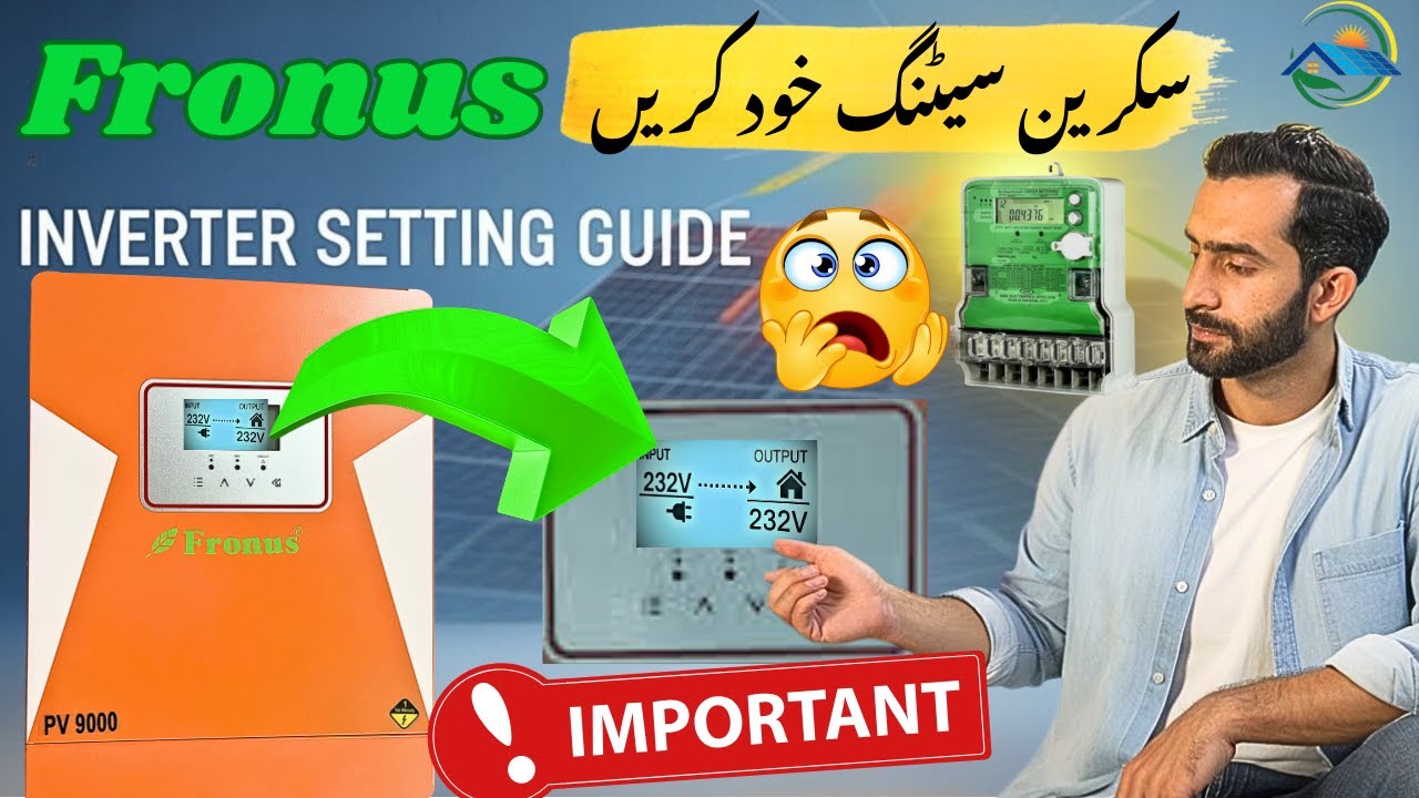 Fronus PV9000 Hybrid Inverter | Screen Settings | Without Battery | Full Settings Explained #fronus