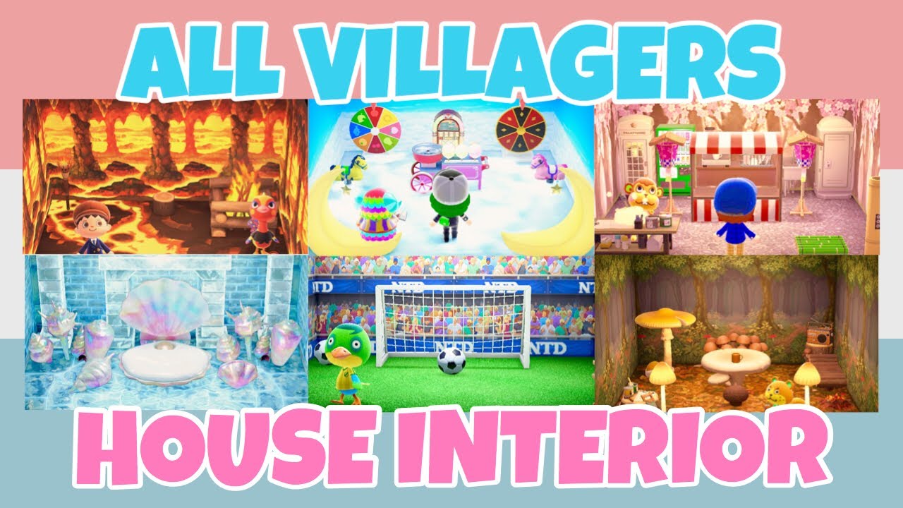 *UPDATED* All 300+ Villager House Interior Room Designs Showcase - Animal Crossing New Horizons