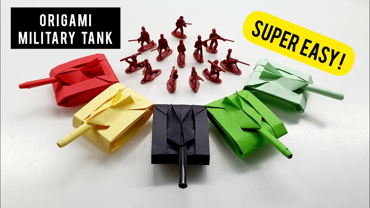 How To Make Origami Tank | Paper Tank Tutorial | Military Tank Craft (Super Easy)