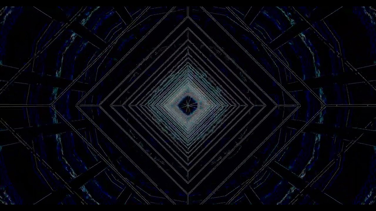 10 hours Blue Neon Tunnel Screensaver 4k UHD 60fps VJ Loop PC