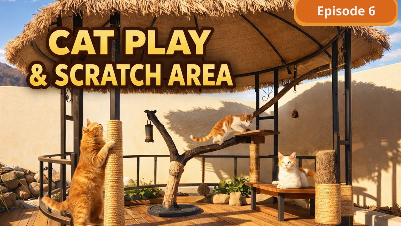 Stray Cat Shelter | A Play & Scratch Area for Stray Cats (EP6)