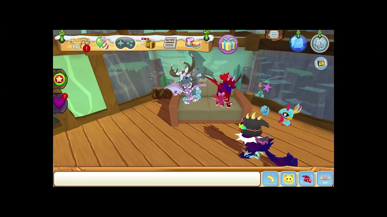 Showing my magical animals with my buddies *I thought the title said baddies*