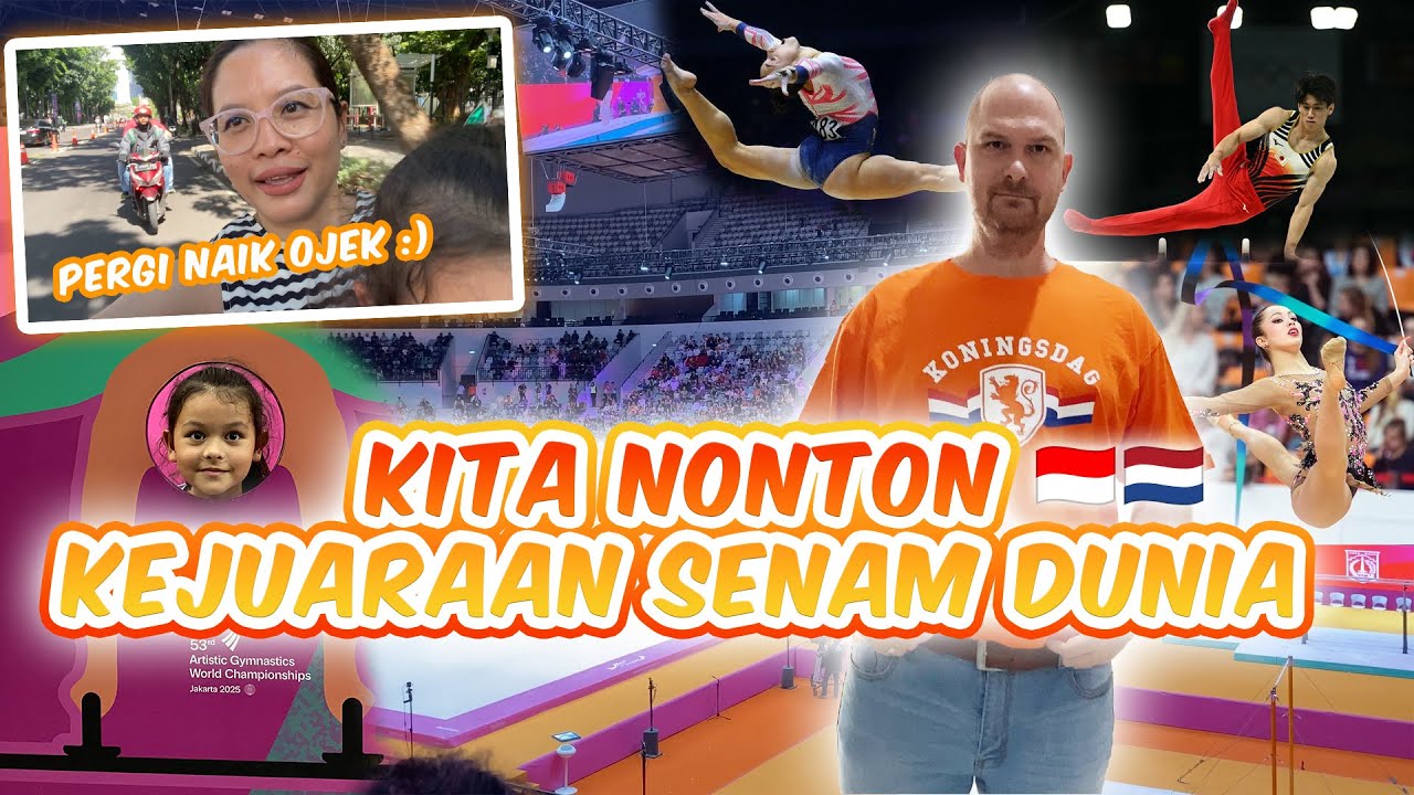 PERTAMA KALI NONTON KEJUARAAN DUNIA SENAM LIVE‼️‼️| 🇮🇩 🇳🇱 Bapak bule ke Gymnastic World Championship