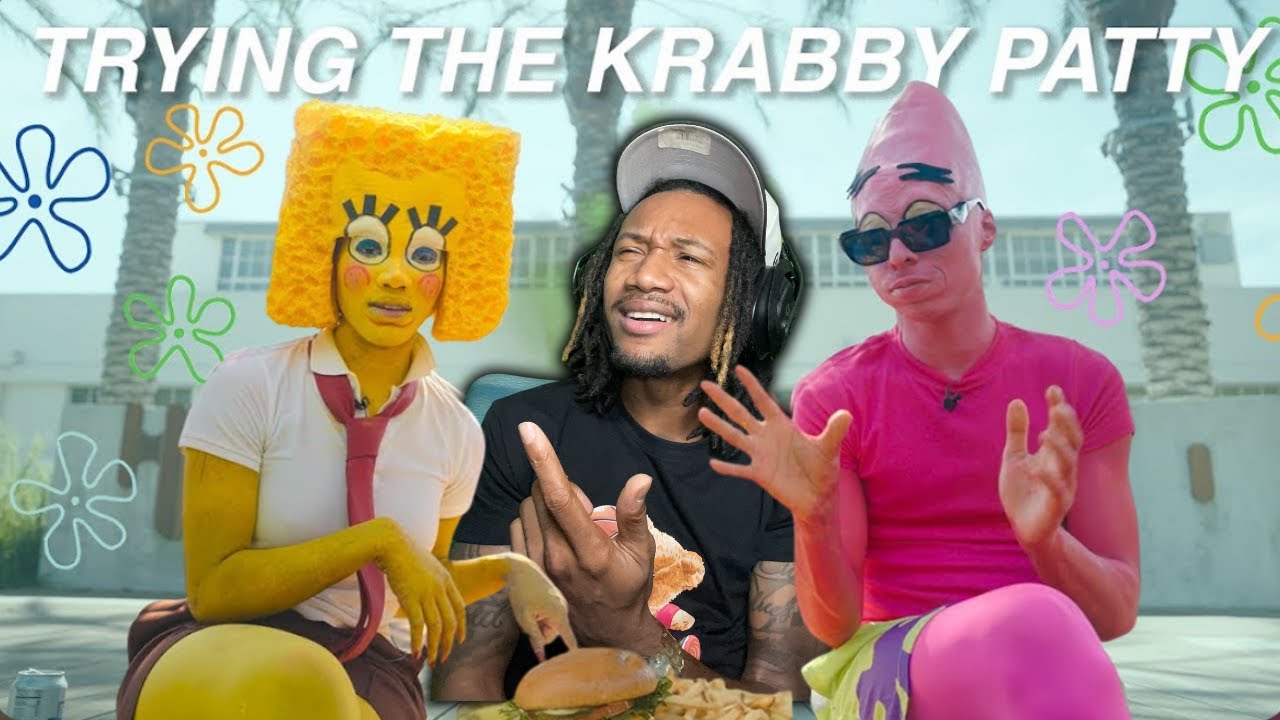 QUENLIN BLACKWELL and LARRAY try KRABBY PATTY at NICKELODEON