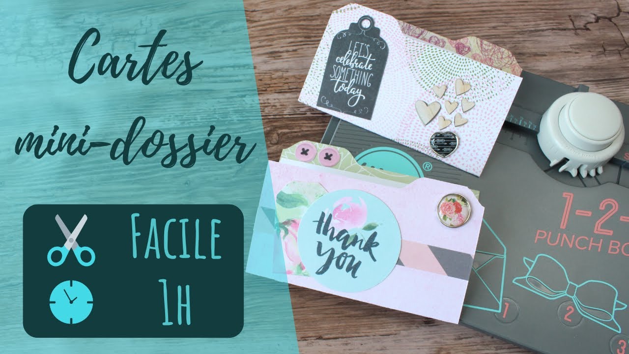 SCRAP | Cartes mini-dossier avec la 1-2-3 Punch Board #1