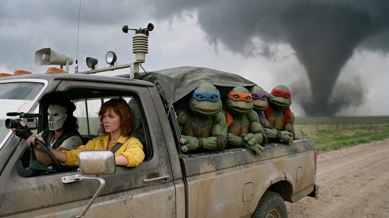 'TURTLES vs TWISTER' - #fanfilm #parody #ai
