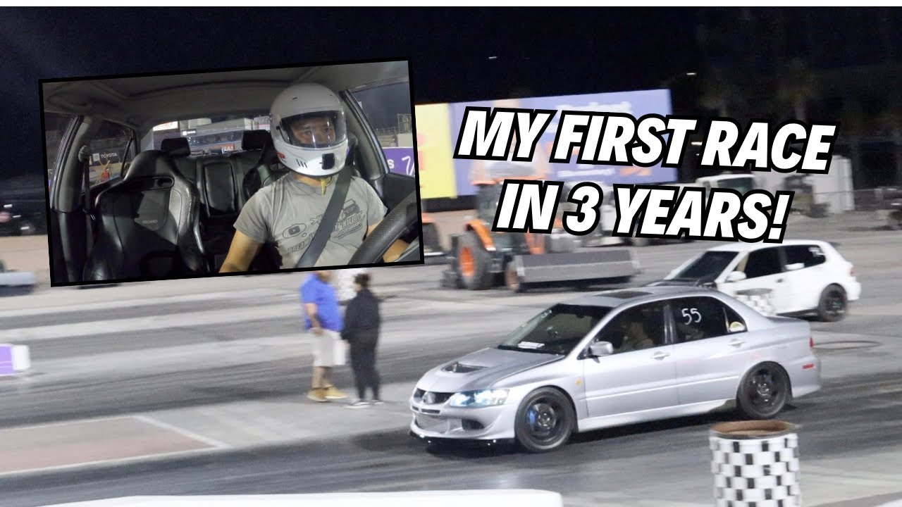 Racing My Stock Block 535whp Evo 8 At Las Vegas Motor Speedway | Midnight Mayhem