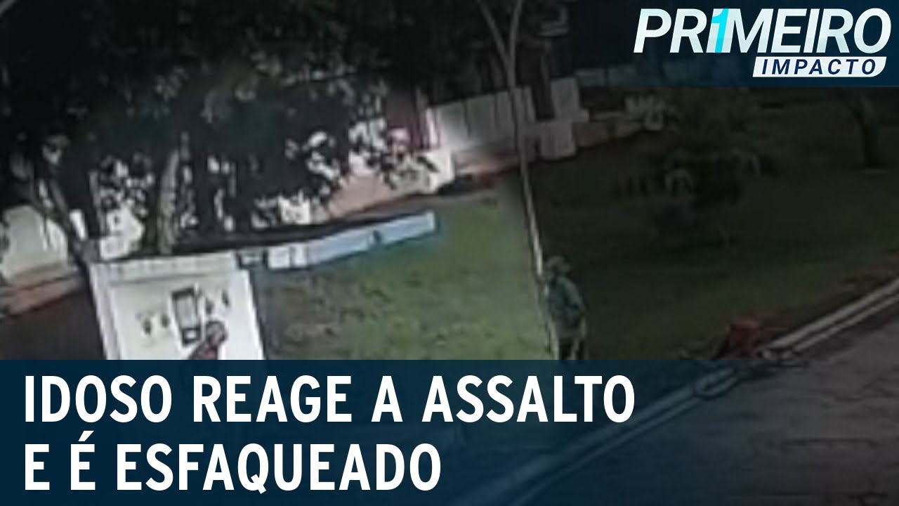 Idoso reage a assalto em ponto de ônibus e acaba esfaqueado | Primeiro Impacto (04/01/22)