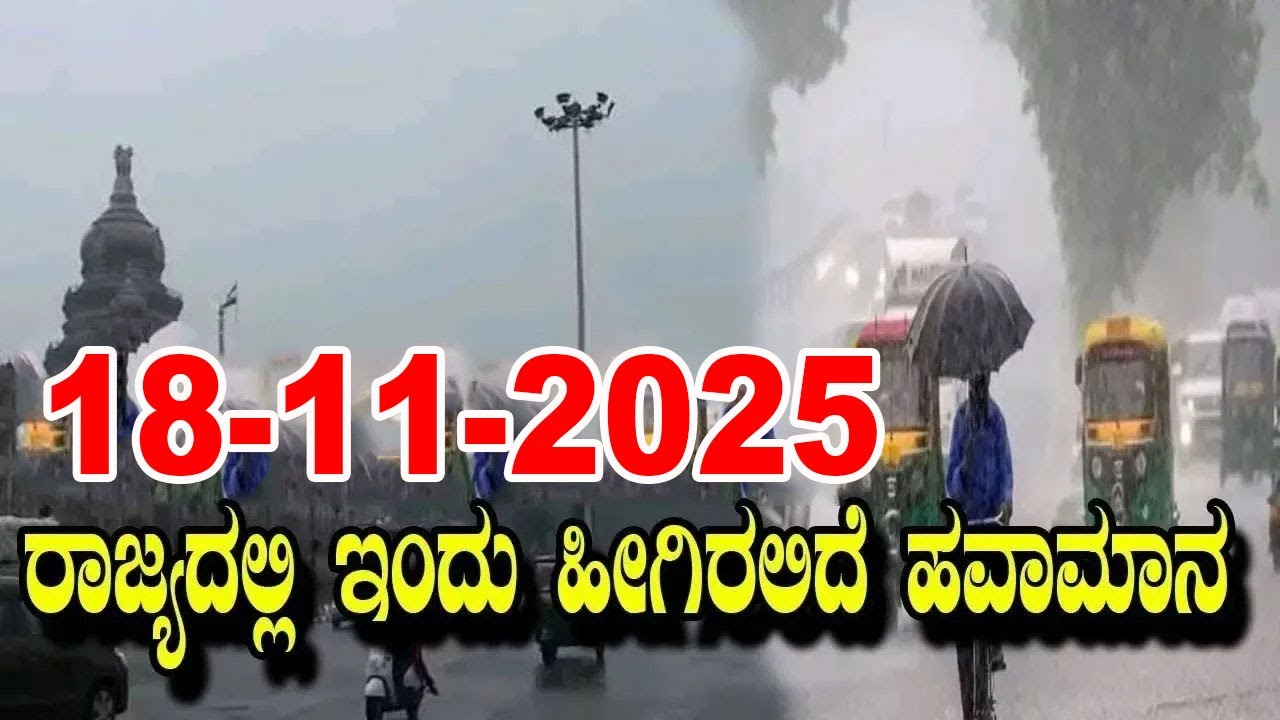 Karnataka Weather News | Today weather Some Districts | Rain Alert  | 18-11-2025