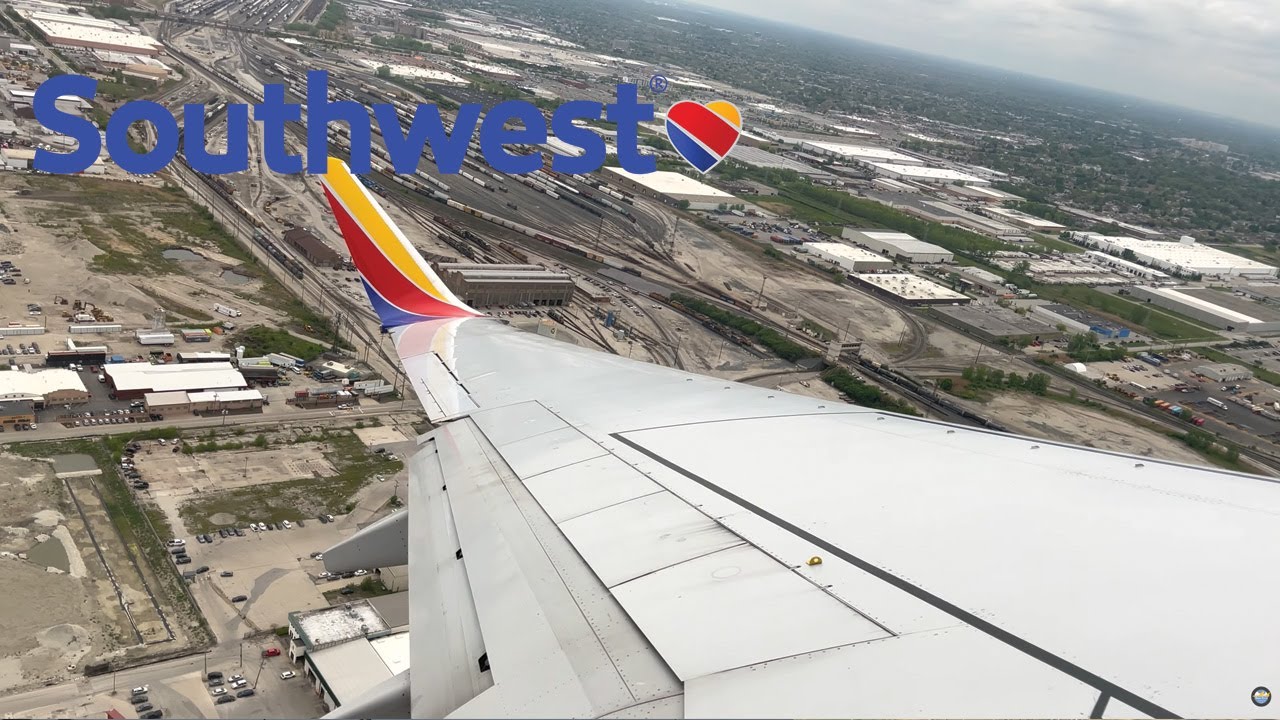 Full Power Southwest Airlines Boeing 737 Takeoff from Chicago Midway