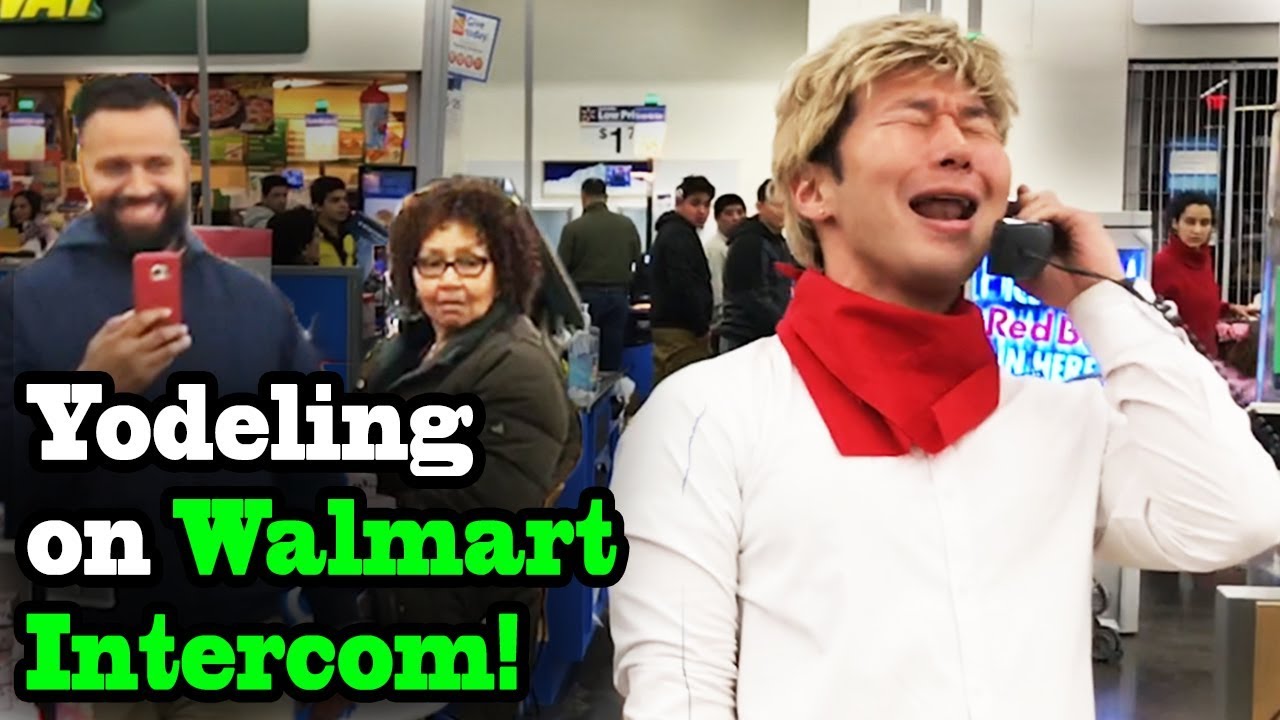 YODELING on WALMART INTERCOM!! - SINGING IN PUBLIC!! (Yodeling Kid!)
