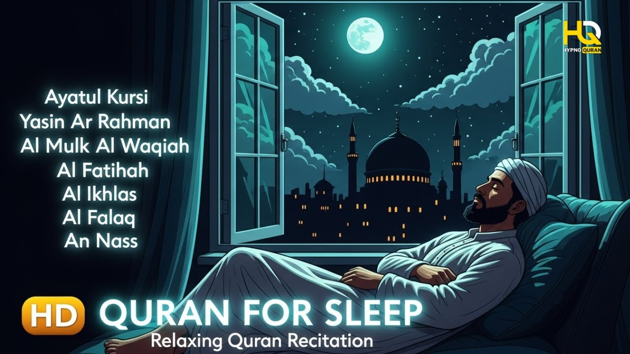 Beautiful Quran Before Sleep ✦ AlFatiha, Ayatul Kursi, Surah Yasin, ArRahman, AlMulk ✦ M Hejazi
