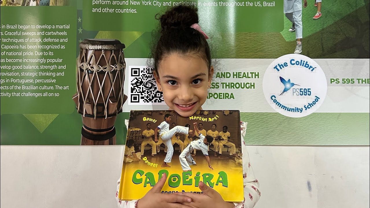 5 year old student, Ella, is excited to teach what she has learned about Capoeira!