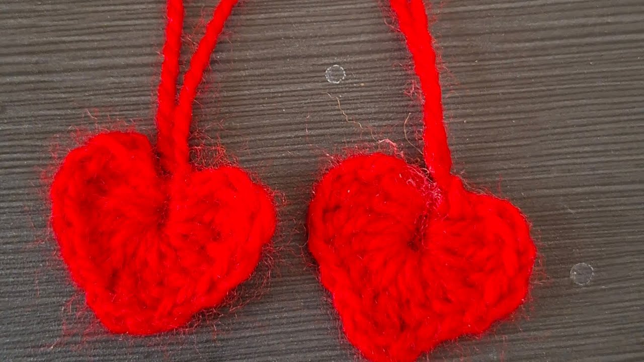 😍 Beautiful / simple handmade croshet hanging heart ❤️ 