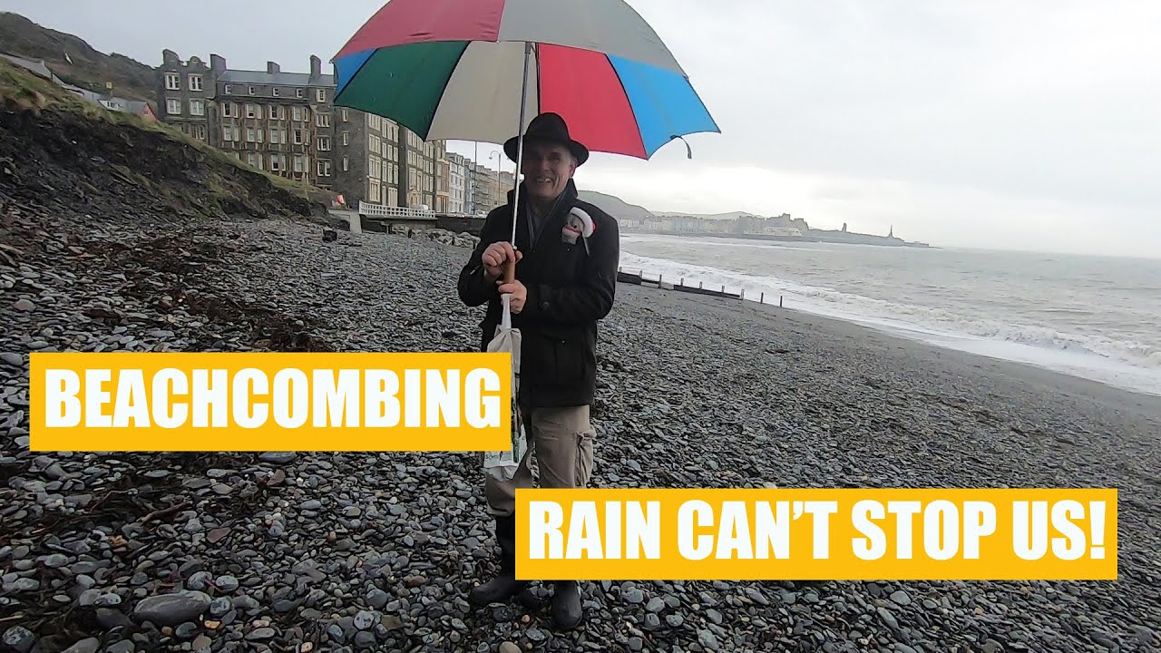 Interesting finds at the beach - Aberystwyth sea and river in the rain!