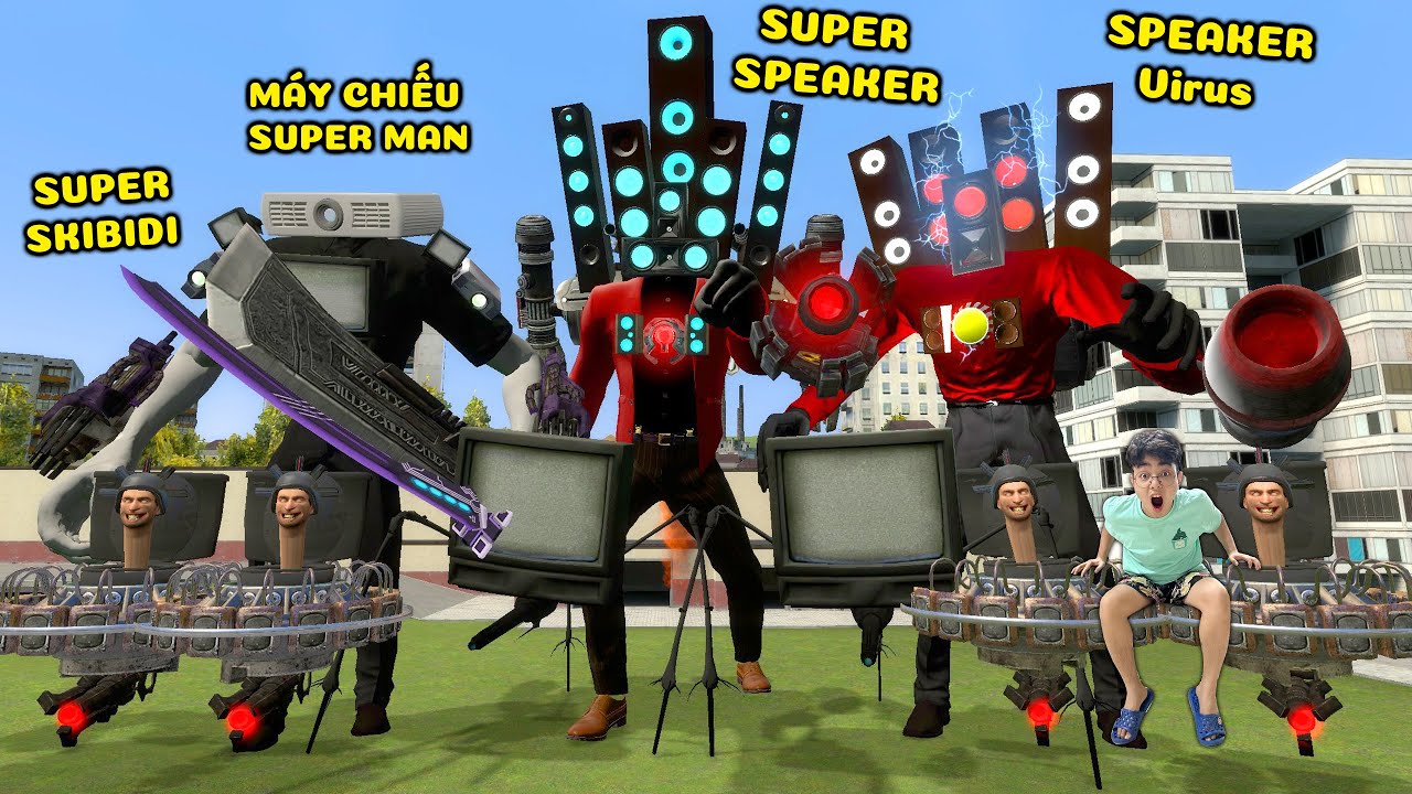 THẮNG TÊ TÊ TRIỆU HỒI SUPER SPEAKER XUẤT HIỆN GIẢI CỨU SPEAKER TV NHIỄM VIRUS VÀ MÁY CHIẾU SUPER MAN